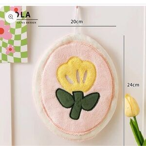 Floral Kitchen Linen - Pink and Green